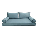 Model V2 - Velvet Indoor Daybed Mattress Bolster Pillow Backrest Cushion |COVERS ONLY|