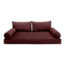 Model V2 - Velvet Indoor Daybed Mattress Bolster Pillow Backrest Cushion |COVERS ONLY|