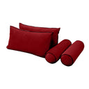 Model V2 - Velvet Indoor Daybed Mattress Bolster Pillow Backrest Cushion |COVERS ONLY|