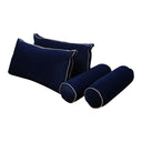 Model V2 - Velvet Indoor Daybed Mattress Bolster Pillow Backrest Cushion |COVERS ONLY|