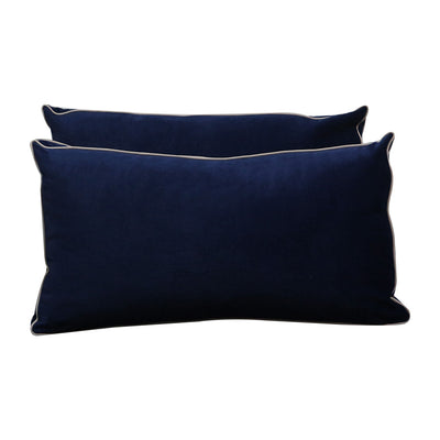Model V2 - Velvet Indoor Daybed Bolster Pillow Backrest Cushion |COVERS ONLY|