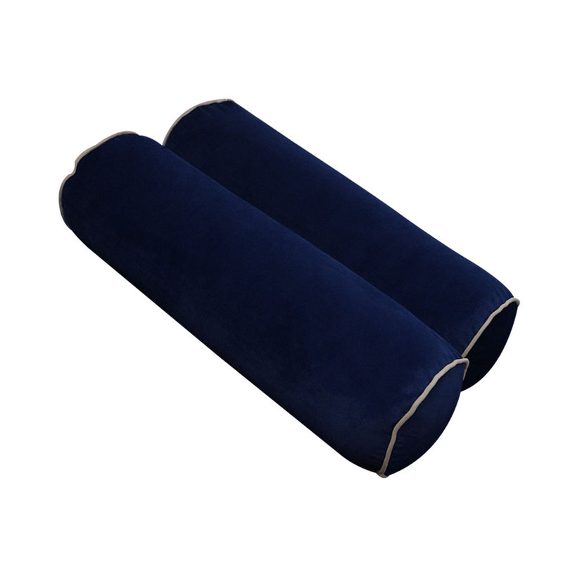 Model V2 - Velvet Indoor Daybed Mattress Bolster Backrest Cushions and Covers |Complete Set|