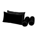 Model V2 - Velvet Indoor Daybed Mattress Bolster Pillow Backrest Cushion |COVERS ONLY|