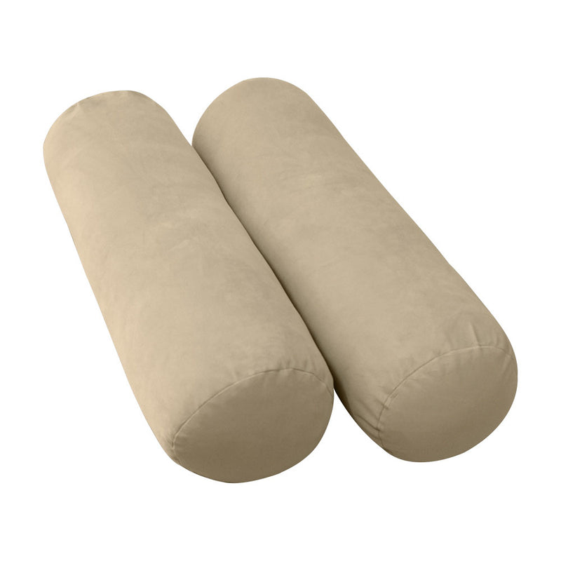 Model V3 - Velvet Indoor Daybed Bolster Pillow Backrest Cushion |COVERS ONLY|