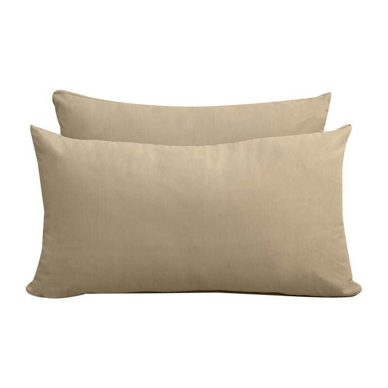 Model V2 - Velvet Indoor Daybed Bolster Pillow Backrest Cushion |COVERS ONLY|