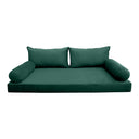 Model V2 - Velvet Indoor Daybed Mattress Bolster Pillow Backrest Cushion |COVERS ONLY|