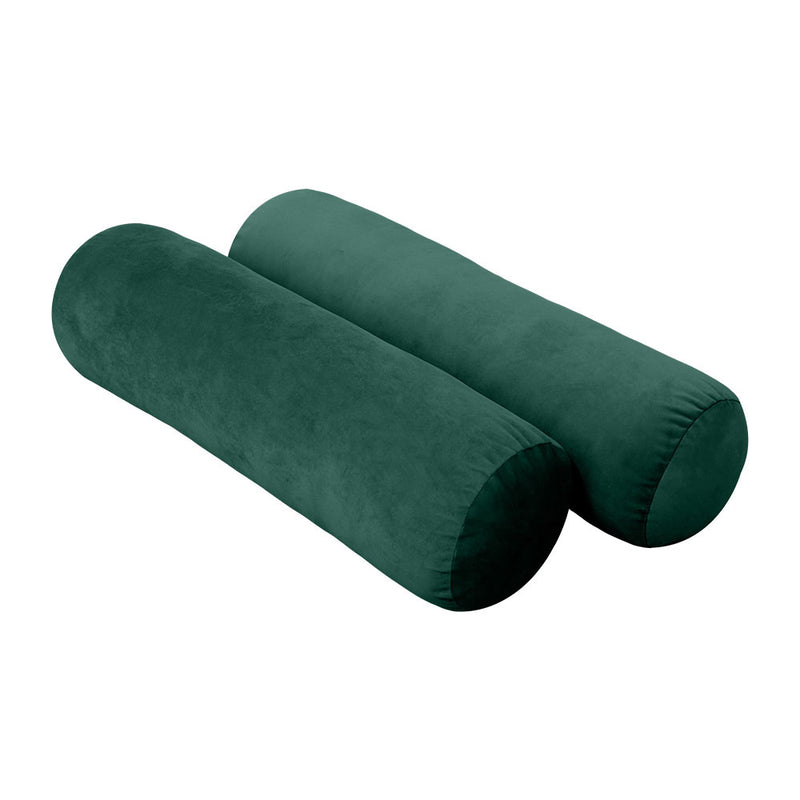 Model V3 - Velvet Indoor Daybed Mattress Bolster Pillow Backrest Cushion |COVERS ONLY|