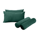 Model V2 - Velvet Indoor Daybed Mattress Bolster Pillow Backrest Cushion |COVERS ONLY|