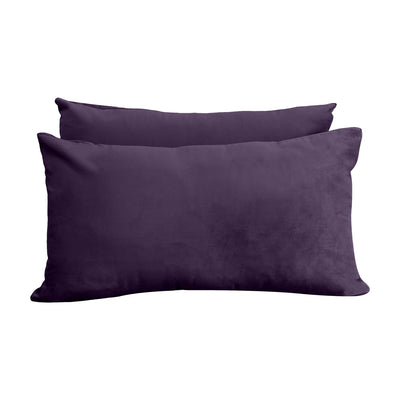 Model V2 - Velvet Indoor Daybed Bolster Pillow Backrest Cushion |COVERS ONLY|