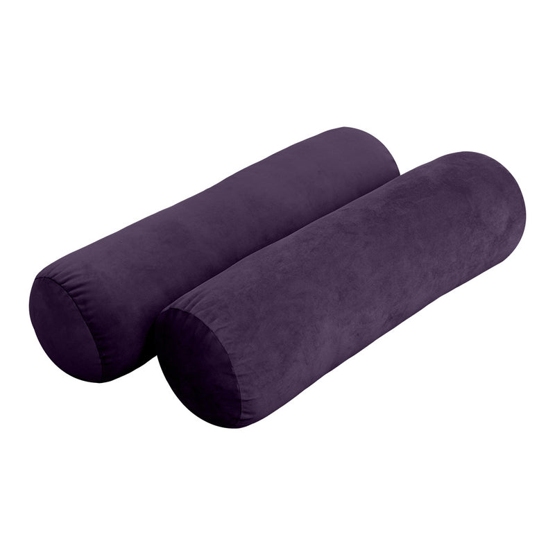 Model V3 - Velvet Indoor Daybed Bolster Pillow Backrest Cushion |COVERS ONLY|