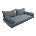 Model V2 - Velvet Indoor Daybed Mattress Bolster Pillow Backrest Cushion |COVERS ONLY|