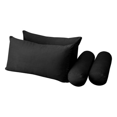 Model V2 - Velvet Indoor Daybed Mattress Bolster Backrest Cushions and Covers |Complete Set|