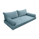 Model V2 - Velvet Indoor Daybed Mattress Bolster Pillow Backrest Cushion |COVERS ONLY|