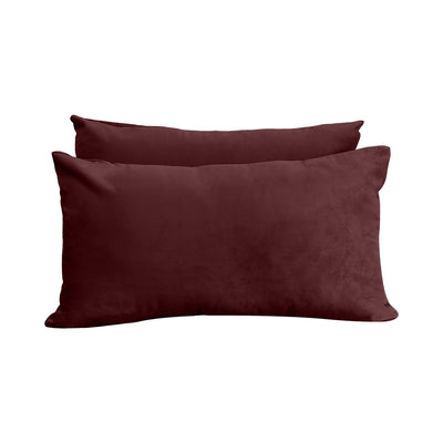 Model V2 - Velvet Indoor Daybed Bolster Pillow Backrest Cushion |COVERS ONLY|