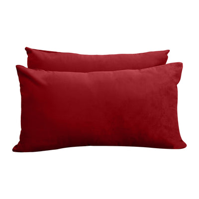 Model V2 - Velvet Indoor Daybed Bolster Pillow Backrest Cushion |COVERS ONLY|