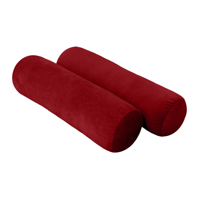 Model V3 - Velvet Indoor Daybed Mattress Bolster Pillow Backrest Cushion |COVERS ONLY|