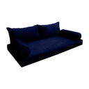 Model V2 - Velvet Indoor Daybed Mattress Bolster Pillow Backrest Cushion |COVERS ONLY|