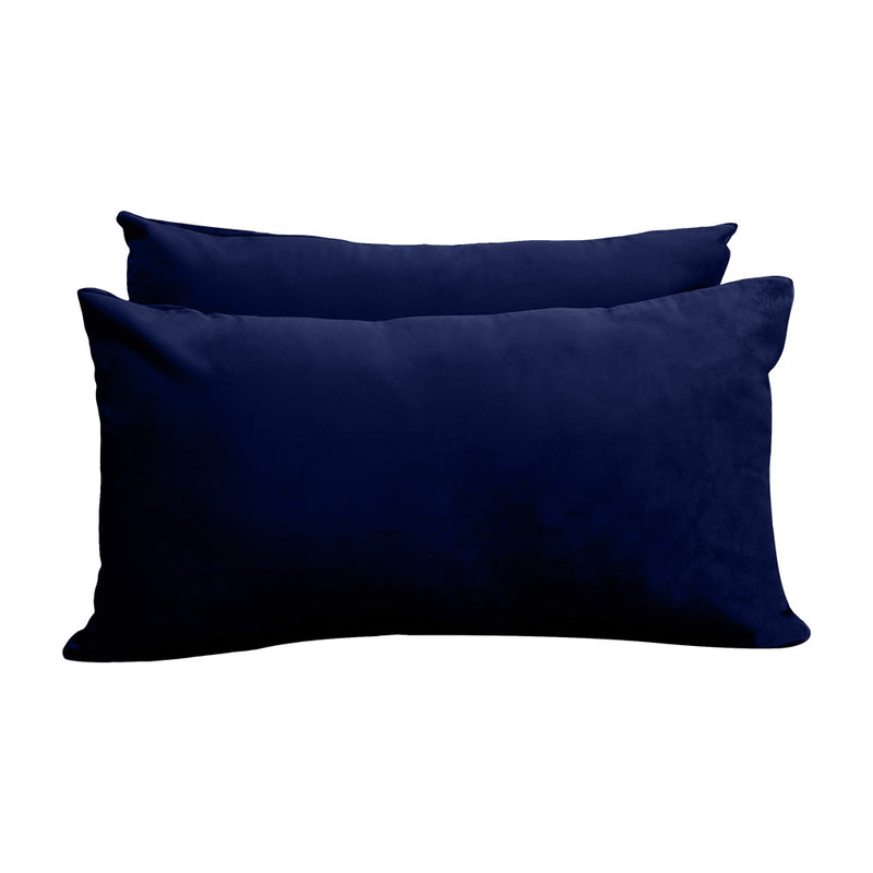 Model V2 - Velvet Indoor Daybed Bolster Pillow Backrest Cushion |COVERS ONLY|