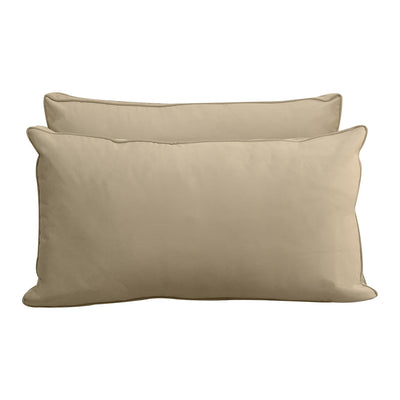 Model V2 - Velvet Indoor Daybed Bolster Pillow Backrest Cushion |COVERS ONLY|