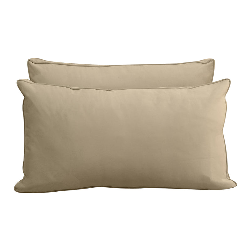Model V2 - Velvet Indoor Daybed Bolster Pillow Backrest Cushion |COVERS ONLY|