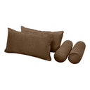 Model V2 - Velvet Indoor Daybed Mattress Bolster Pillow Backrest Cushion |COVERS ONLY|