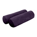 Model V3 - Velvet Indoor Daybed Bolster Pillow Backrest Cushion |COVERS ONLY|