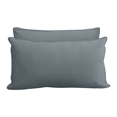 Model V2 - Velvet Indoor Daybed Bolster Pillow Backrest Cushion |COVERS ONLY|