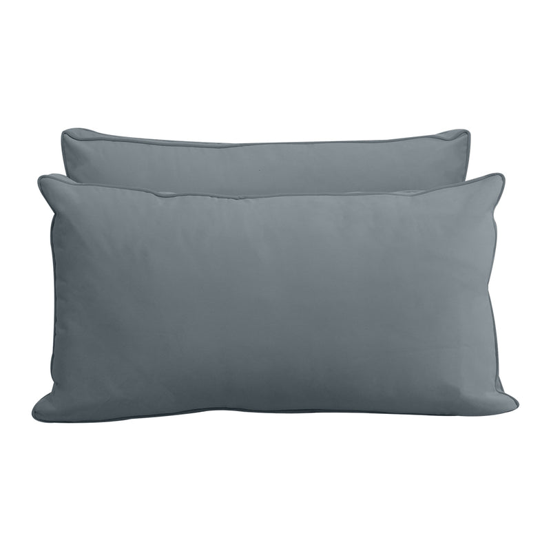 Model V2 - Velvet Indoor Daybed Bolster Pillow Backrest Cushion |COVERS ONLY|