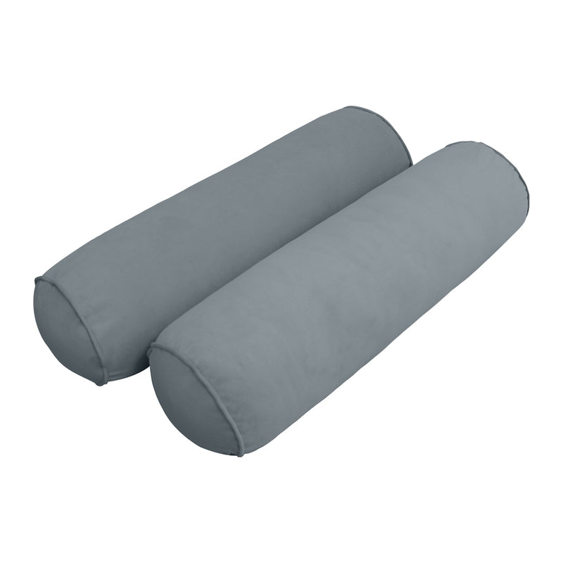 Model V3 - Velvet Indoor Daybed Bolster Pillow Backrest Cushion |COVERS ONLY|