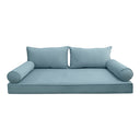 Model V2 - Velvet Indoor Daybed Mattress Bolster Pillow Backrest Cushion |COVERS ONLY|