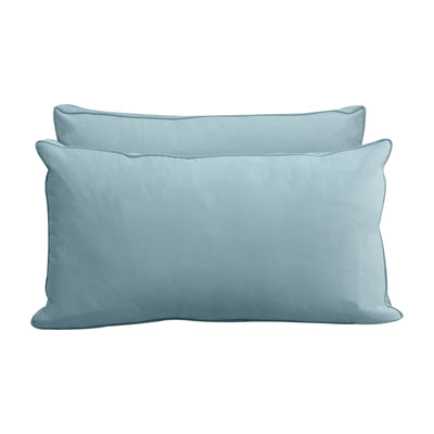 Model V2 - Velvet Indoor Daybed Bolster Pillow Backrest Cushion |COVERS ONLY|