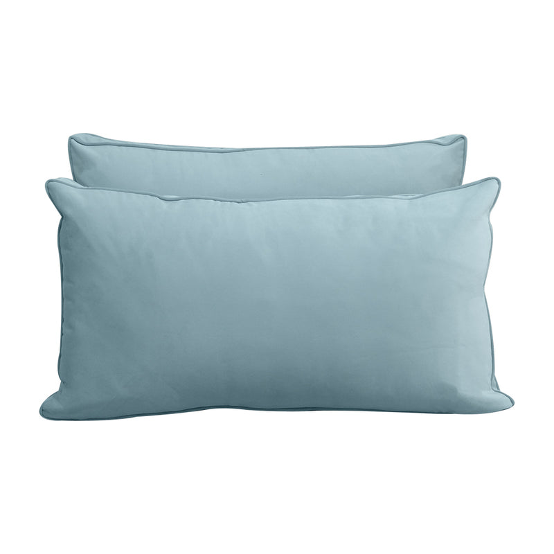Model V2 - Velvet Indoor Daybed Bolster Pillow Backrest Cushion |COVERS ONLY|