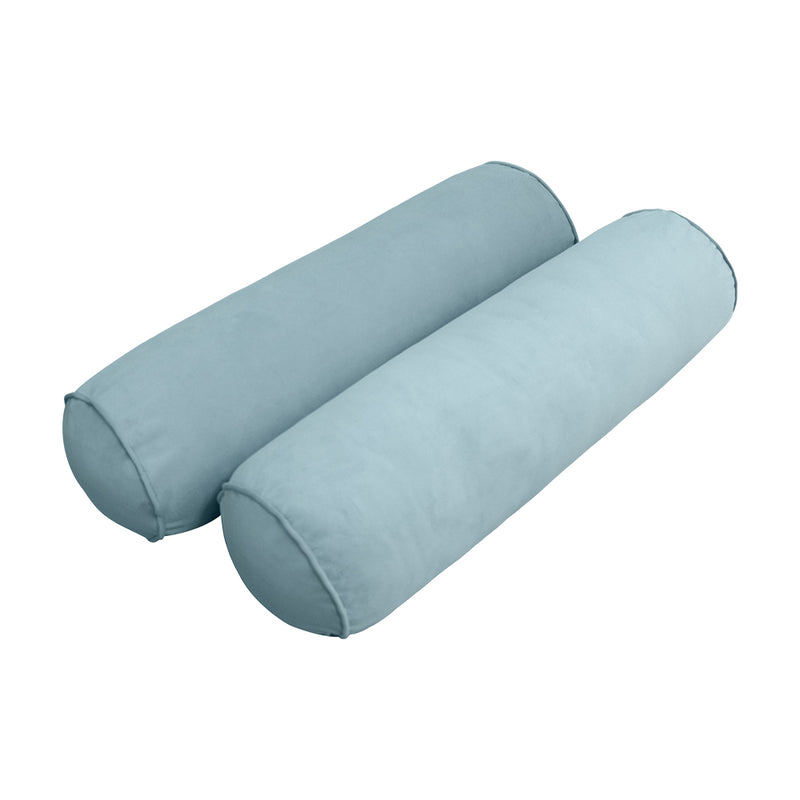 Model V3 - Velvet Indoor Daybed Bolster Pillow Backrest Cushion |COVERS ONLY|
