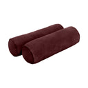 Model V3 - Velvet Indoor Daybed Bolster Pillow Backrest Cushion |COVERS ONLY|
