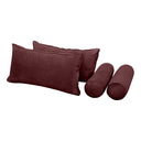 Model V2 - Velvet Indoor Daybed Mattress Bolster Pillow Backrest Cushion |COVERS ONLY|