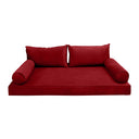 Model V2 - Velvet Indoor Daybed Mattress Bolster Pillow Backrest Cushion |COVERS ONLY|