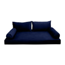 Model V2 - Velvet Indoor Daybed Mattress Bolster Pillow Backrest Cushion |COVERS ONLY|