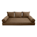 Model V3 - Velvet Indoor Daybed Mattress Bolster Pillow Backrest Cushion |COVERS ONLY|