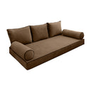 Model V3 - Velvet Indoor Daybed Mattress Bolster Pillow Backrest Cushion |COVERS ONLY|