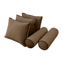 Model V3 - Velvet Indoor Daybed Bolster Pillow Backrest Cushion |COVERS ONLY|