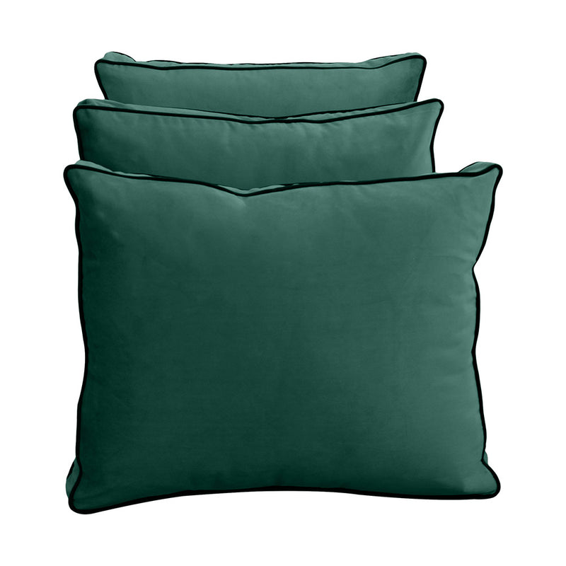 Model V3 - Velvet Indoor Daybed Mattress Bolster Backrest Cushions and Covers |Complete Set|
