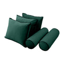 Model V3 - Velvet Indoor Daybed Bolster Pillow Backrest Cushion |COVERS ONLY|