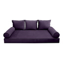 Model V3 - Velvet Indoor Daybed Mattress Bolster Pillow Backrest Cushion |COVERS ONLY|