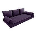 Model V3 - Velvet Indoor Daybed Mattress Bolster Pillow Backrest Cushion |COVERS ONLY|