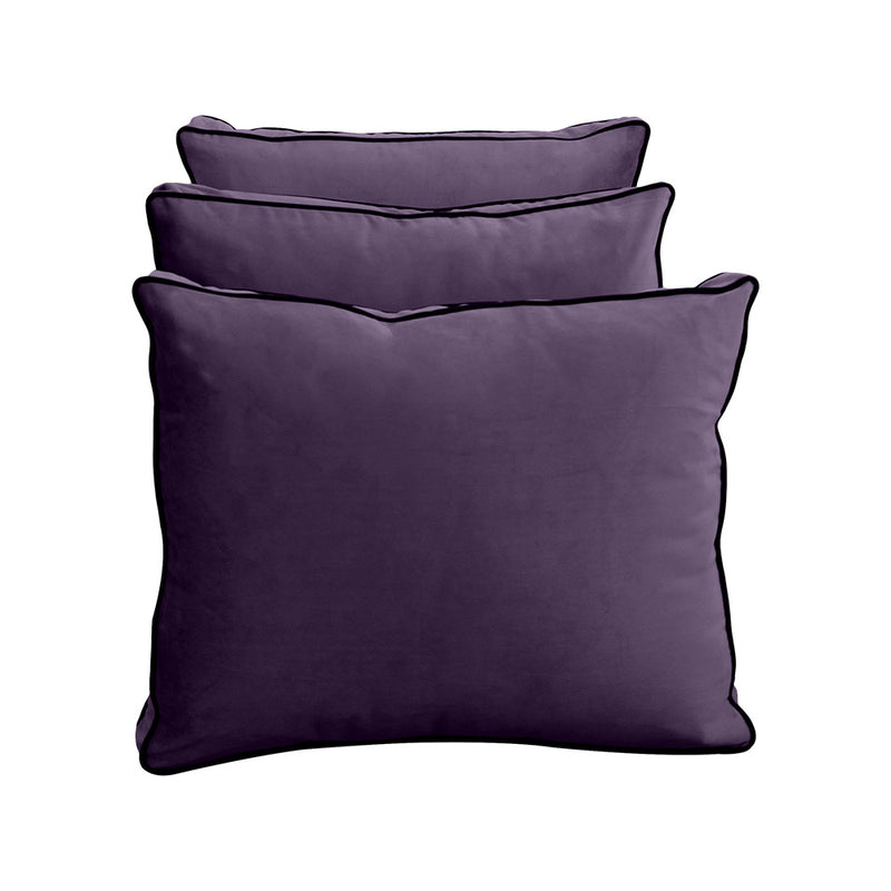 Model V3 - Velvet Indoor Daybed Mattress Bolster Backrest Cushions and Covers |Complete Set|