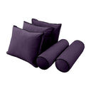 Model V3 - Velvet Indoor Daybed Bolster Pillow Backrest Cushion |COVERS ONLY|
