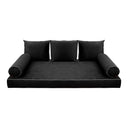 Model V3 - Velvet Indoor Daybed Mattress Bolster Pillow Backrest Cushion |COVERS ONLY|