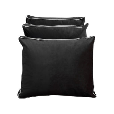 Model V3 - Velvet Indoor Daybed Mattress Bolster Backrest Cushions and Covers |Complete Set|