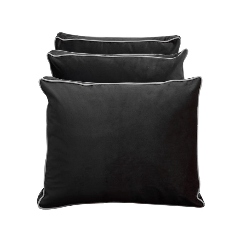 Model V3 - Velvet Indoor Daybed Mattress Bolster Backrest Cushions and Covers |Complete Set|