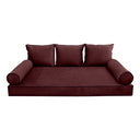 Model V3 - Velvet Indoor Daybed Mattress Bolster Pillow Backrest Cushion |COVERS ONLY|